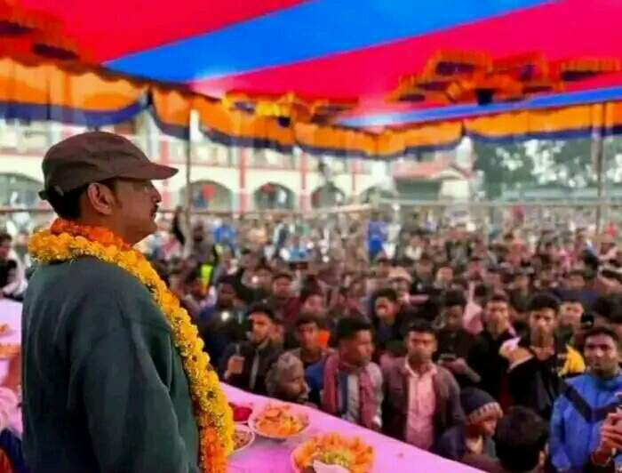 সালথায় নব-নির্বাচিত এমপি লাবু চৌধুরীকে গণসংবর্ধ্বনা